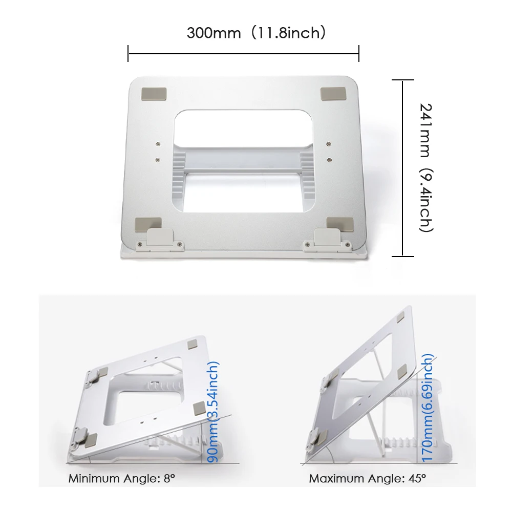 S23 Laptop Stand Holder Aluminum Adjustable Desktop Holder Notebook PC Computer Stand for MacBook Notebook Laptop Holder Stand