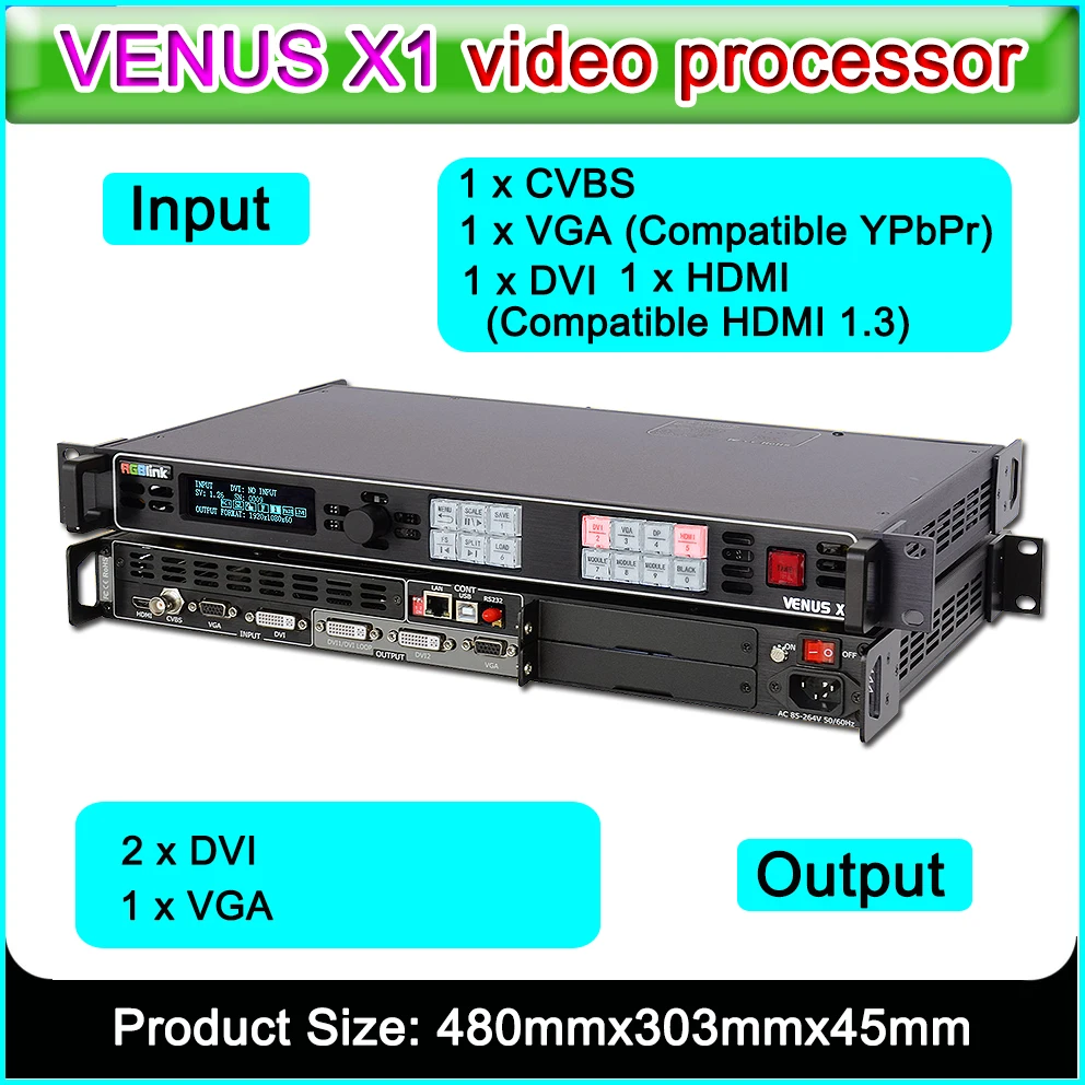 Высокое качество, высокое разрешение видео процессор rgblink Венера x1 профессии масштабирование и коммутации светодиодные видео процессор