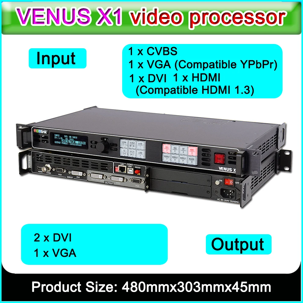 Высококачественный видеопроцессор с высоким разрешением RGBlink VENUS X1