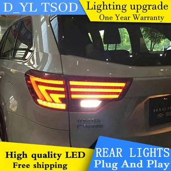 

Car Styling for Toyota Highlander taillight 2015-2017 for Highlander LED Tail Lamp Rear Lamp DRL+Brake+Park+Signal led lights