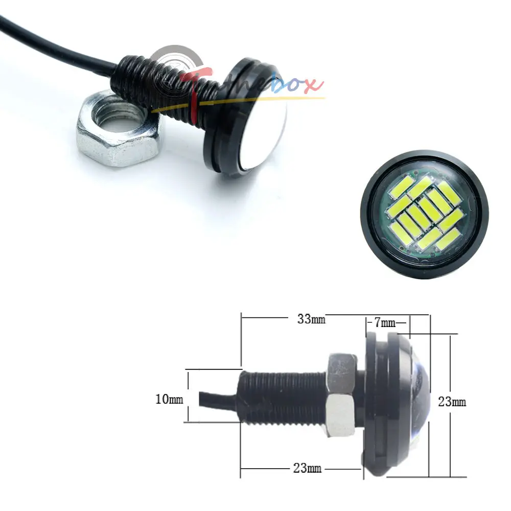 2 шт. белые 12 4014 SMD светодиодный фары Eagle Eye для мотоцикла автомобиля