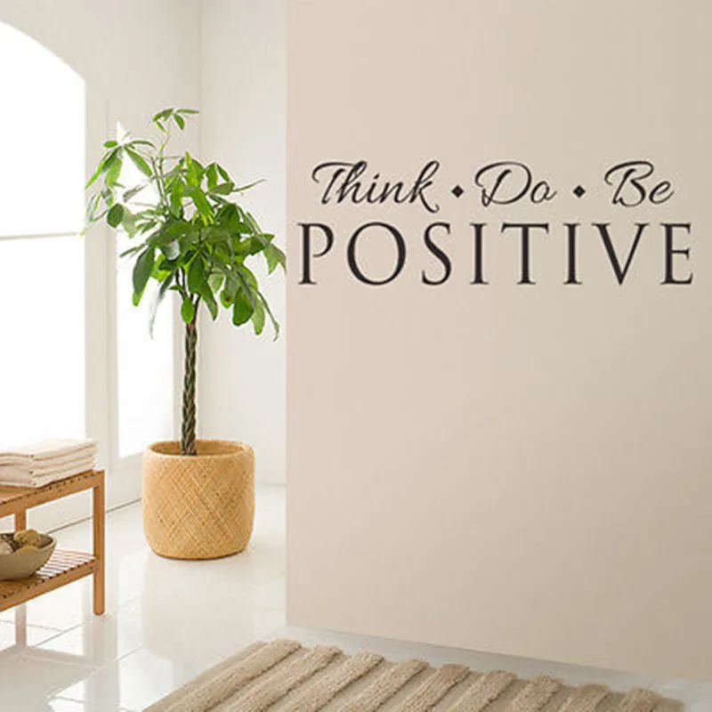 Think Do Be Positive Vinyl Quote Wall Sticker Words Decals Home Decor