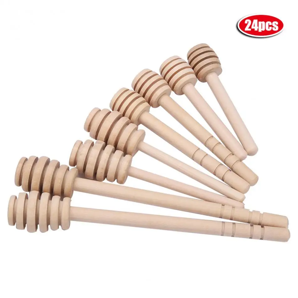 Runy 1Pc For Honey Jar Party Supply Mixing Stick Dipper Honey Stick Wooden Honey Spoon Long Handle 