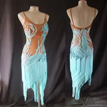 Латинское платье для танцев латинское танцевальное платье с кружевом со стразами латинское бальное танцевальное платье Румба фокстрот танцевальные платья