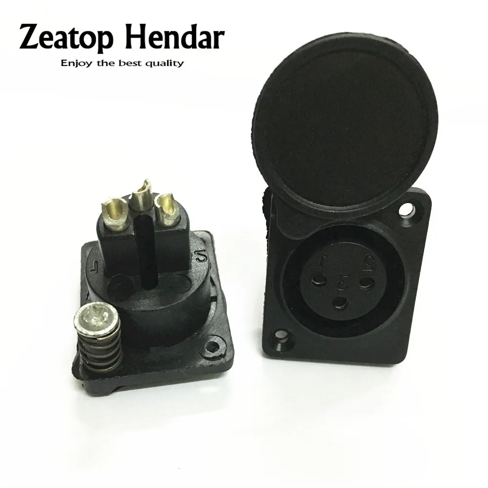 3-pin XLR Male Panel Chassis Mounted Socket Plug Connector for Microphone