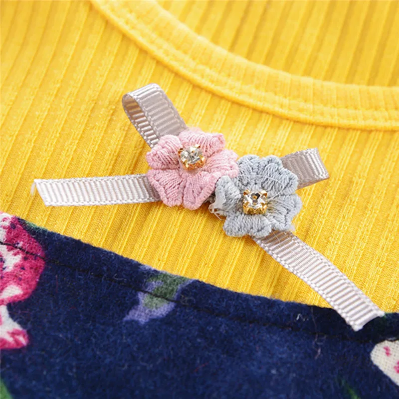 Summer new Toddler Baby Kids Girls Ruched Ruffles Floral Flowers Princess Dresses Clothes fashion cute design (12)