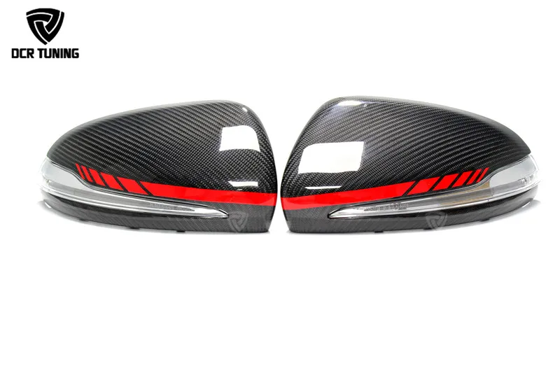 Mercedes W205 W222 W213 X205 Benz C S GLC E Class Carbon Fiber Mirror LHD Only 11 Replacement Style AMG (4)