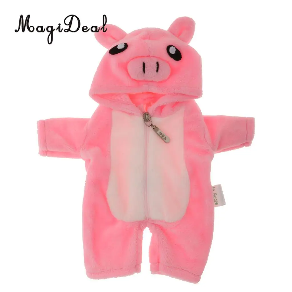 Handmade Clothes Casual Outfits for MellChan Baby Doll 9-11inch Baby Girl Doll Plush Coat Cartoon Rompers Party Clothing