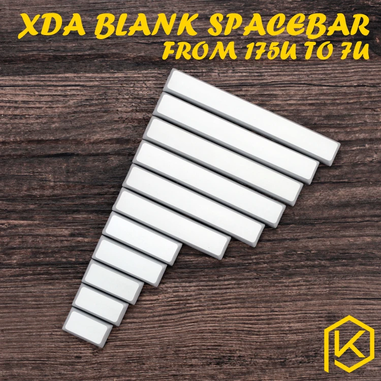 

xda blank convex spacebar grey 1.75u 2u 2.25u 2.75u 3u 4.5u 5.5u 6u 6.25u 6.5u 7u blank keycaps for xd60 xd64 xd84 xd75 gh60 60%