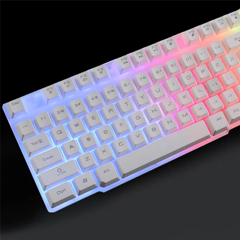Проводной светодиодный мультимедийный Эргономичный Usb игровая клавиатура мышь
