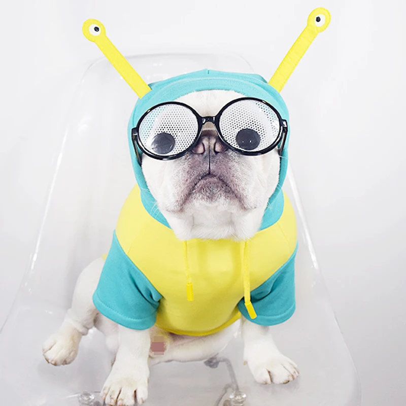 

French Bulldog Cotton Snail Modeling Hoodies Pet Dog Clothes for Small Dogs Pets Clothing Pug Funny Costume Yorkshire Apparel