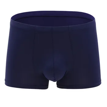 

Cool New Arrival Silk Men Boxer Pure Color Men's Underwear Hot Sale Sexy Quality Modal U Convex Pouch Body Fit Breathable Boxer