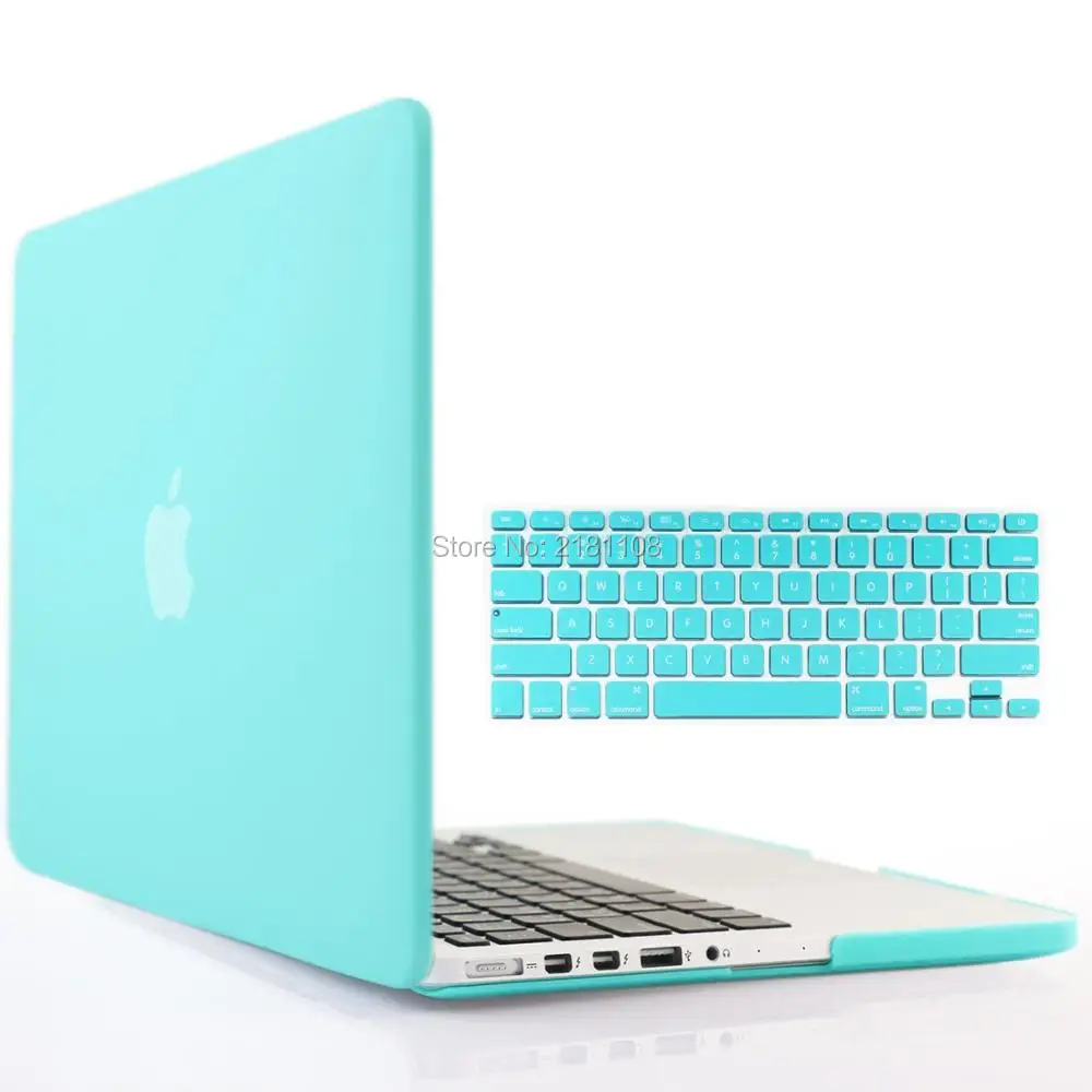 Тиффани синий матовый жесткий чехол+ клавиатура чехол для Macbook Pro 13 1" Air 13" retina A1278 A1398 A1932 A1502 Touch Bar 1" A1706