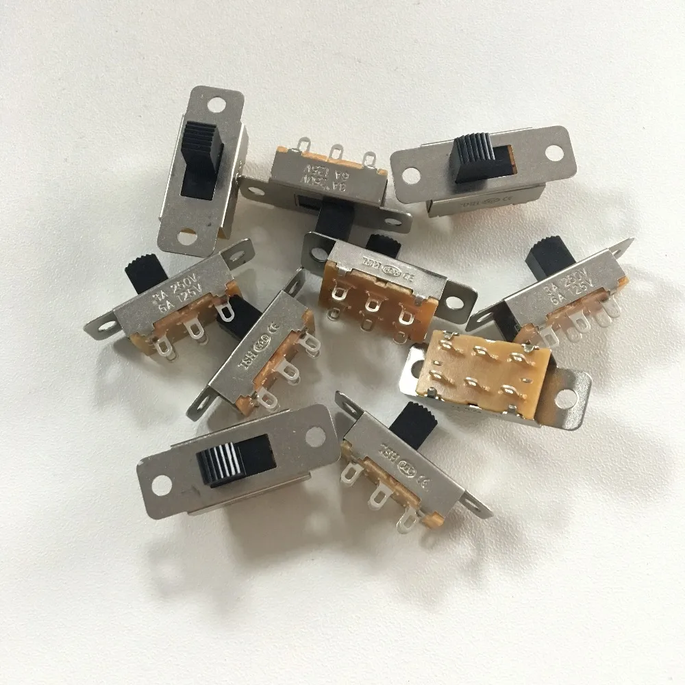 10 шт. SS-22L05 8 мм высота ручки вкл. 2 положения 2P2T 6 контактов панель PCB скользящий