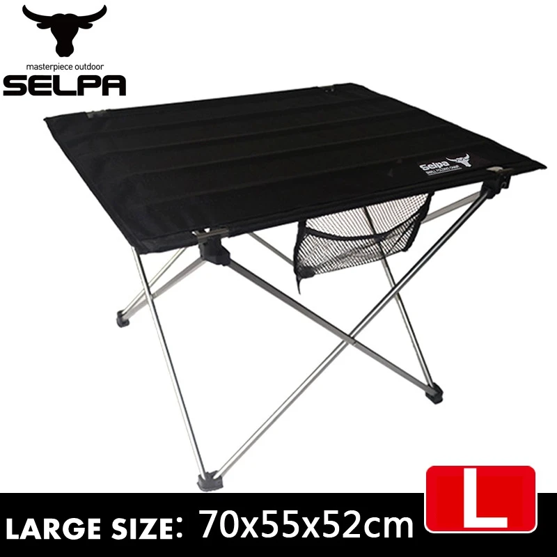 

Outdoor Camping Portable Light Folding Table Aviation Large Aluminum Alloy Cloth Cover Surface Picnic Barbecue Occasional Desk