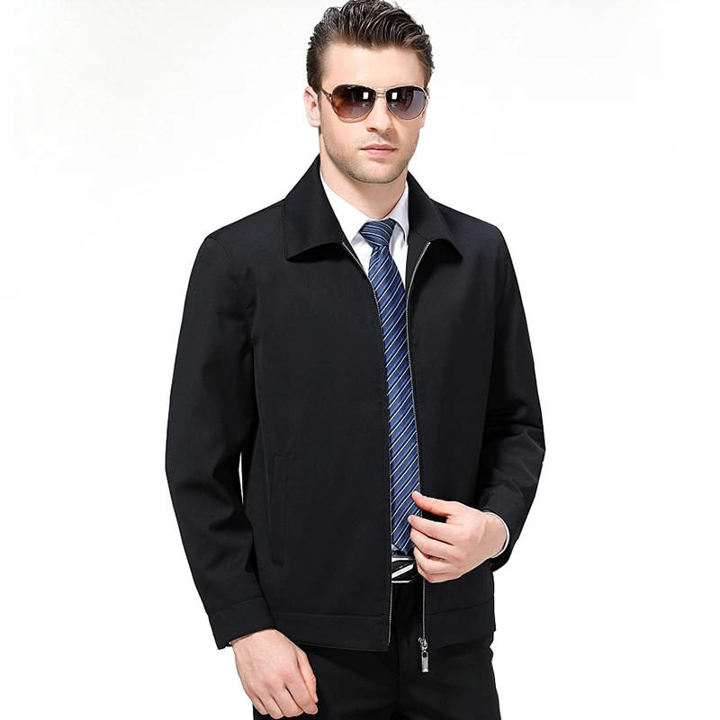 

New Arrival Men Wool Jacket Spring Autumn Male Casual Brand Business Zipper Plus Size M-3XL Outwear Overcoat Pea Coat CF209