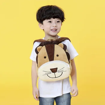 

New Cartoon Lion Baby Plush Backpack Kids Cute Lovely School Bag Children Lovely Satchel Fashion Boys Kindergarten Baby Bags