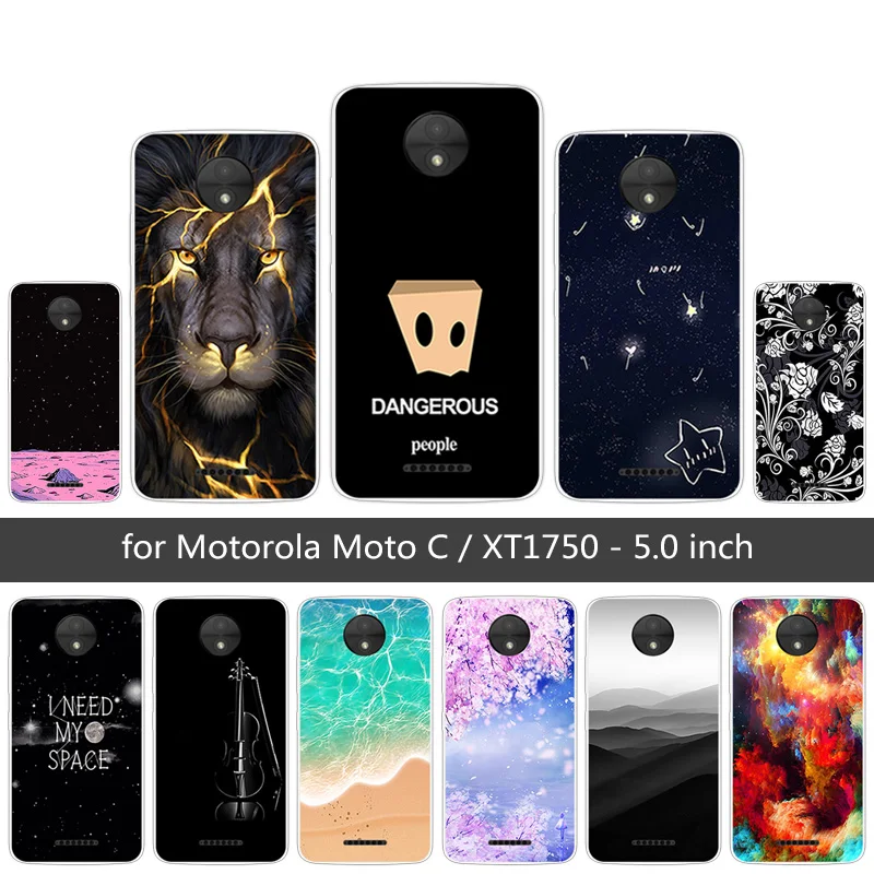 For Motorola Moto C Sunrise Case Cover 5.0inch TPU Transparent Silicone Phone Capa XT1750 XT1754 |