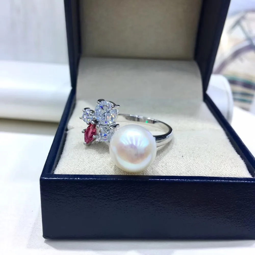 

Summer Jewelry 925 Sterling Silver Adjustable Ring Findings Mounting Setting Parts Fittings for Pearls Jades Corals Stones Beads