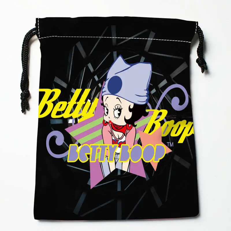 Высокое качество на заказ betty boop печать сумка для хранения с завязкой подарочные атласные сумки 27x35 см компрессионные сумки - Цвет: 3