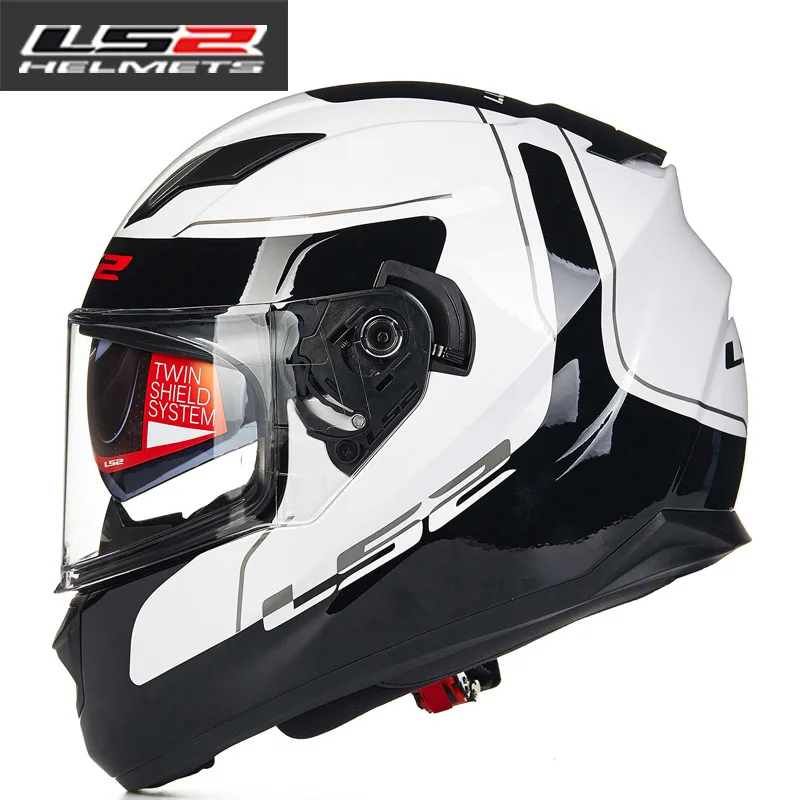 LS2 FF328 Полнолицевой мото rcycle шлем с внутренним солнцезащитным козырьком для мужчин гоночный мото rbike шлем DOT одобренный LS2 мото шлемы - Цвет: 6