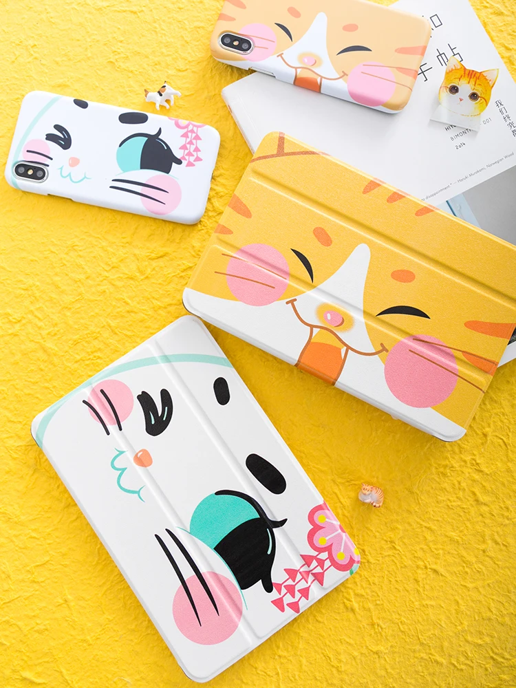 

Super Cute Cat Magnet Flip Cover For iPad Pro 9.7 11 air 10.5 12.9 Air2 Mini 2 3 4 5 2019 Tablet Case for New iPad 9.7 2017 2018