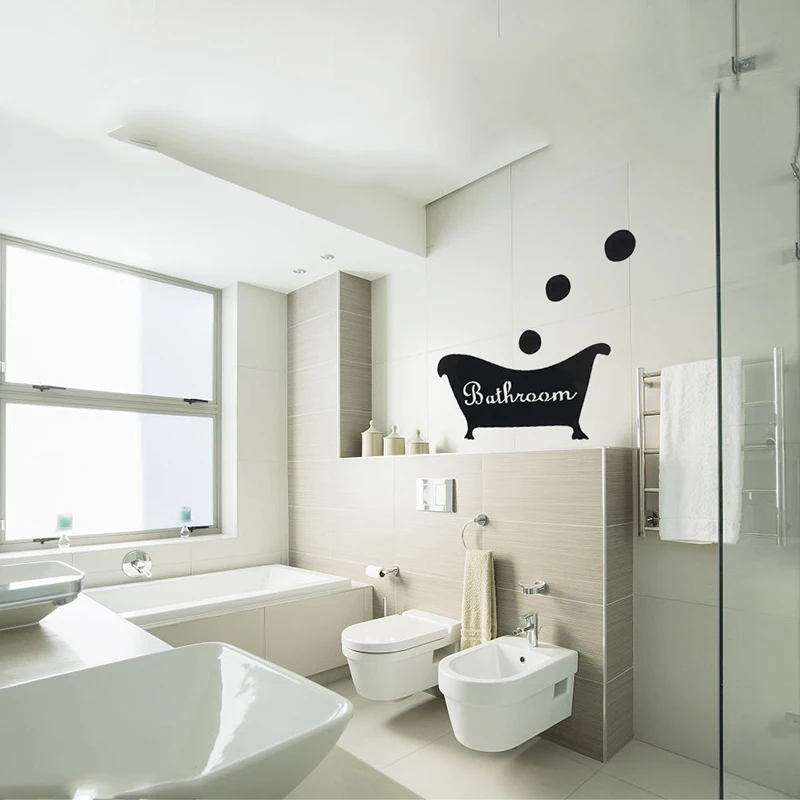 Креативные буквы с зеркальным принтом, наклейки для ванной комнаты, экологичный акриловый домашний декоративный знак для ванной комнаты, черный/золотой/серебристый