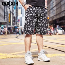 GXXH Tide бренд большой код мужские летние повседневные шорты свободные мужские хип-хоп толстый парень короткие брюки Добавить просторная одежда черный 140 кг