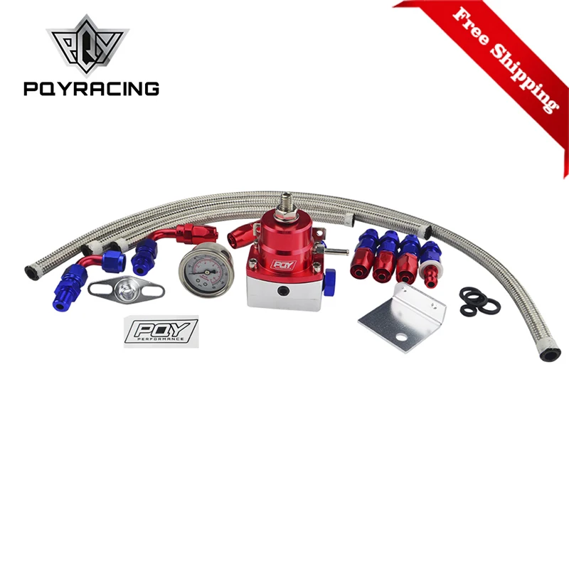 

Free Shipping Universal Adjustable Fuel Pressure Regulator Oil 160psi Gauge AN 6 Fitting End WITH/WITHOUT PQY LOGO + STICKER