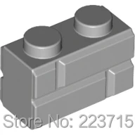 

*Brick 1x2 with Embossed brick * DIY enlighten block brick part No. 98283,50pcs Compatible With Other Assembles Particles