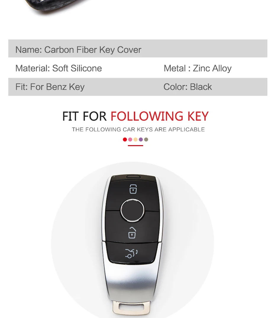 Автомобильный ключ чехол для Mercedes Benz E Class E200 E300 E260 E320 Cla Amg углеродного волокна корпус умного ключа для автомобиля брелок