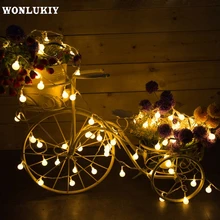 2 м, 3 м, 4 м, 5 м, 10 м, светодиодный глобус, шар, 3 А, батарейный светильник, водонепроницаемая сказочная гирлянда, Рождественская, праздничная, свадебная, праздничная, домашняя, декоративная лампа