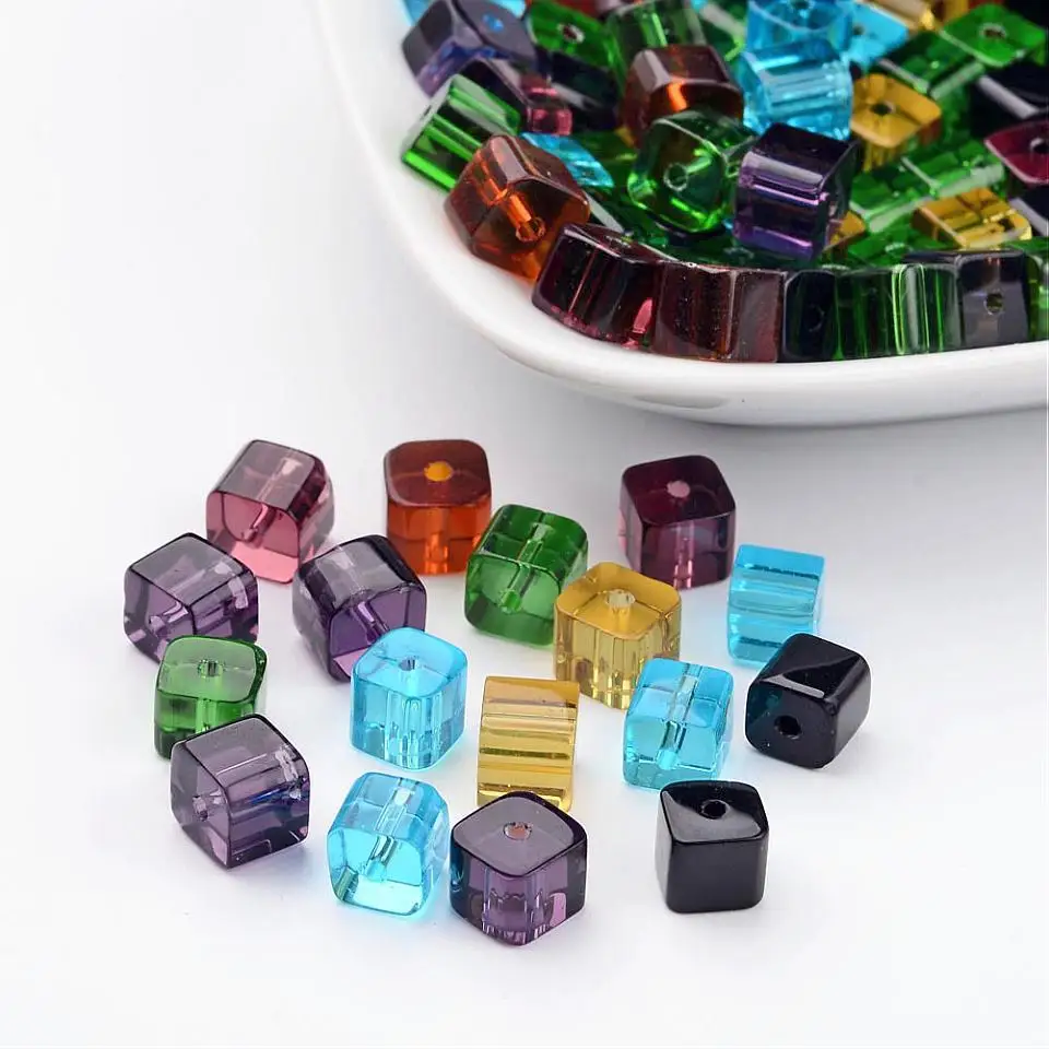 100 шт. стеклянные бусины 6x6x6 мм|bead strands|glass bead strandsglass beads |