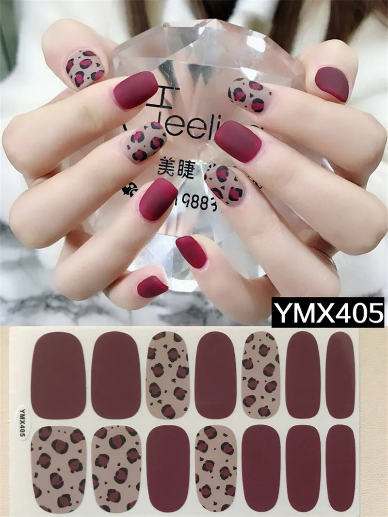 1 Sheet Fashion Nail Leopard Designs Stencil for Nail Decorations Manicure Adhesive Tips Stickers 3D Sexy Polish Wraps Accessory