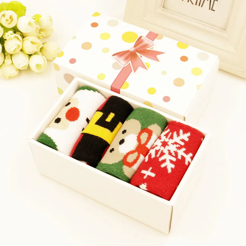 Рождественский подарок в коробке хлопковые специальные детские носки мужские