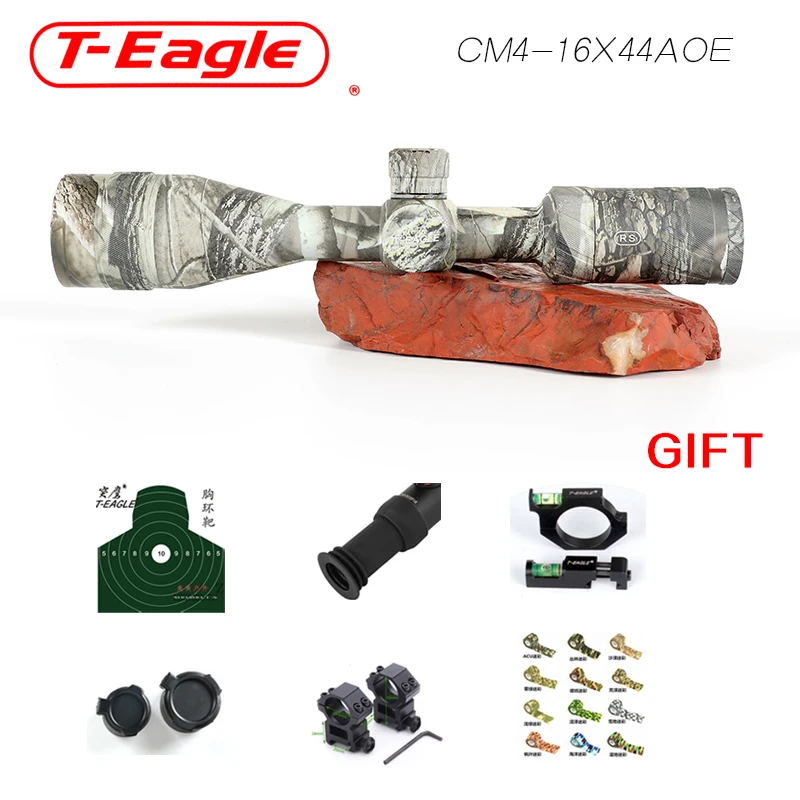 охота оптический прицел T Eagle CM4 16x44AOE тактический AirRifle снайперская винтовка с