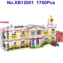 Xb12001 1750 шт городская девушка друзья счастливый обучающий строительный блок 14 фигурок игрушки