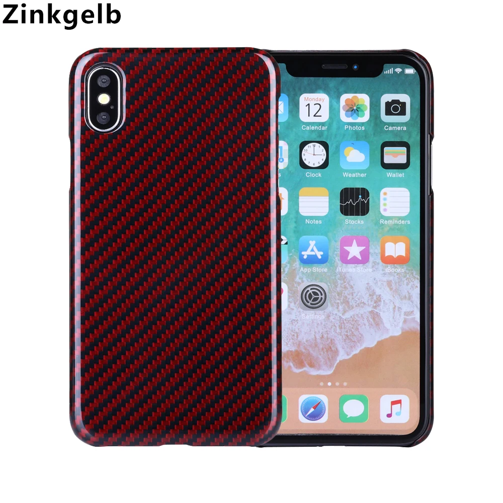 

For iPhone XS Max Case Cover Luxury Hard Slim Real Carbon Fiber Protective Armor Phone Case for iPhone 7 8 Plus X XR Back Cover