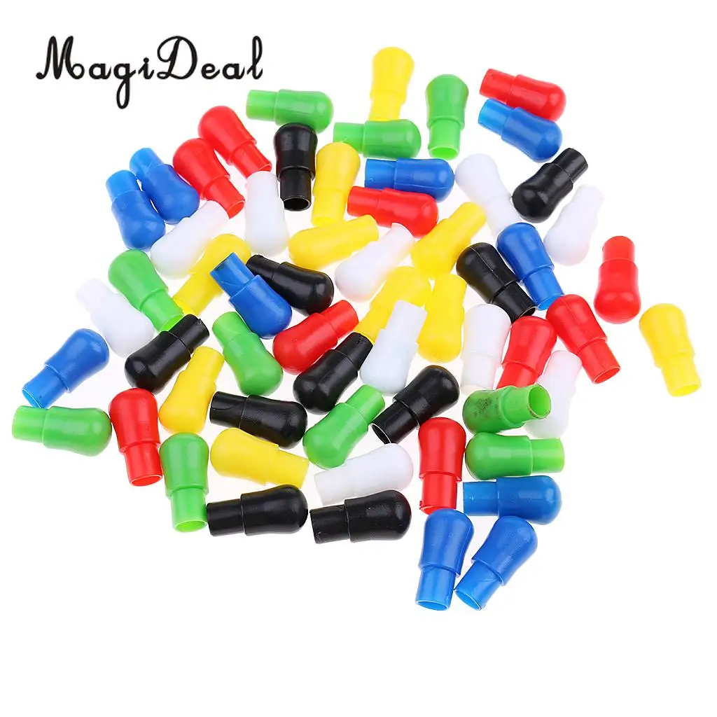 60 Pieces Multi-Color Replacement Traditional Wooden Chinese Checkers Pegs for Party Board Game Children Adult Play Toys