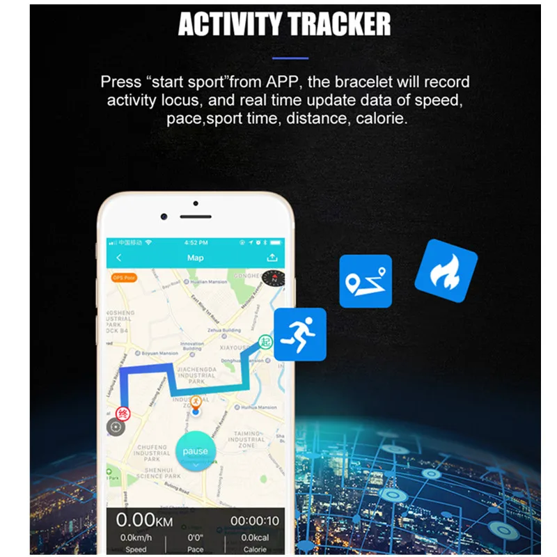 Fitness Watches Pulsometer Activity Tracker Fitness Tracker Heart Rate Monitor Fitness Bracelet Smart Band Smartband pk Fitbits