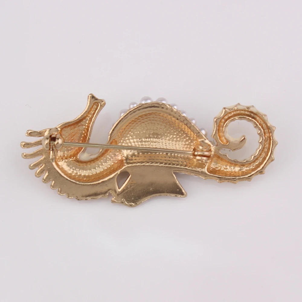 Женская эмалированная брошь Seahorse яркая морская Брошь булавка в виде животного