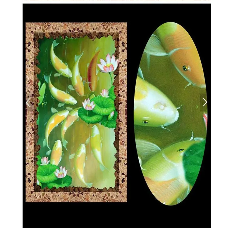 Custom Photo Floor 3D Wallpaper clear river stone Bathroom Floor Mural-3d PVC Wallpaper Self-adhesive Floor Wallpaper-3d