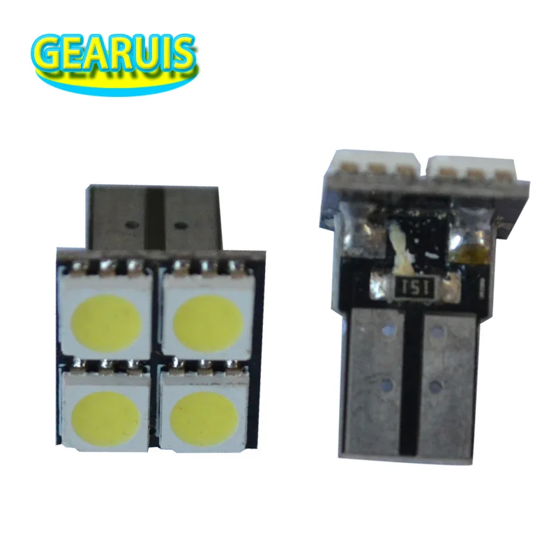 10 шт. Авто 194 168 T10 PCB W5W 4 SMD 5050 LED 30MA 147 клиновидный для салона инструменты дверцы