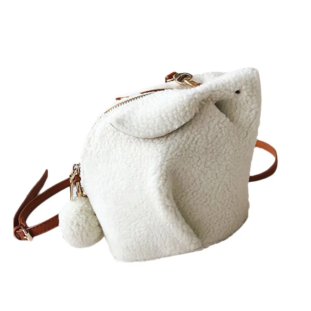 

Mini Soft Lovely Cute Alpaca/Rabbit Design Plush Trendy Women Bag Messenger Bag Casual Ladies Single Shoulder Bag