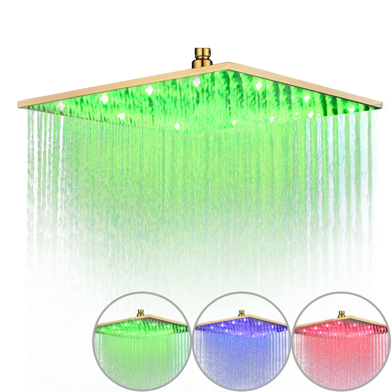 Насадка для душа с золотым покрытием 8/10/12/16 дюймов|shower head square|gold plated shower headsshower |