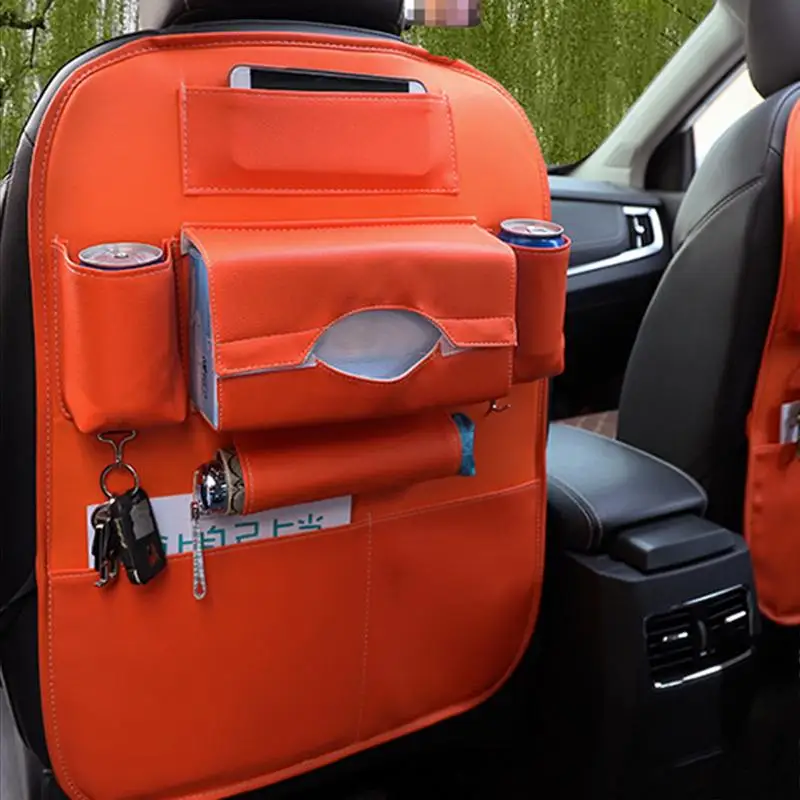 

1pcs Car Universal Seat Leather Hanging Storage Bag Multi-Function Back Storage Bag Car Hanging Bag Folding Storage Box