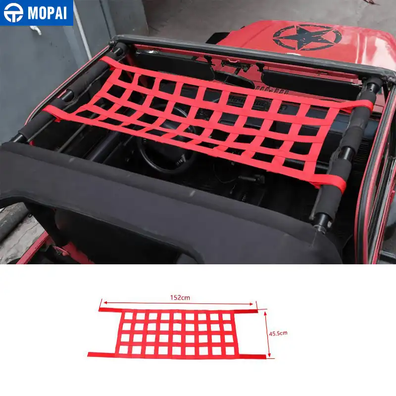 Mopai赤多機能車トップ屋根収納ハンモック安静ネットワーク用ジープラングラーtj Jk Jl 1997 18 車のアクセサリー 車カバー Aliexpress