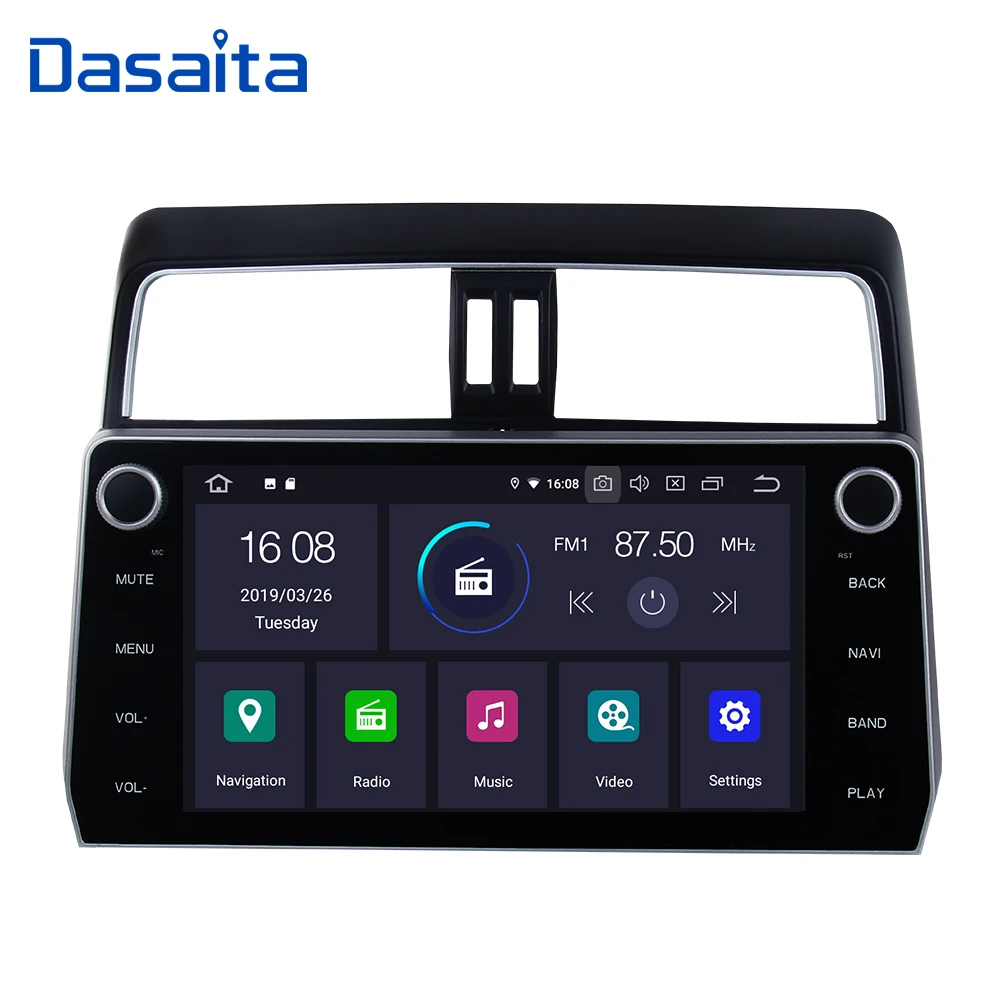 Excellent 2 din android 9.0  car audio for Toyota new Prado 2018 Car Radio MP3 WIFI GPS Bluetooth 10.2" IPS Multi Touch Screen 1