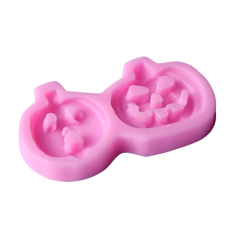 

new DIY Pumpkin Halloween cake sugar baking mold liquid silicone mold D026 colour random