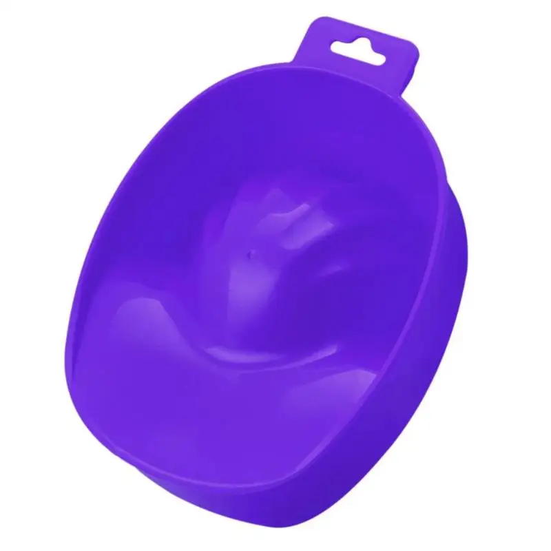 1 шт. средство для мытья ногтей пластиковая чаша DIY салон ногтей спа-ванна лечебный Маникюр Инструмент 12,2x17 см - Цвет: purple